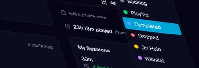 Playing, backlog, and wishlist status on games in your library