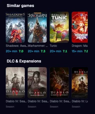 Not just similar games .. but DLCs!