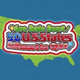 Geo Brain Boost! 50 U.S. States Silhouette Quiz