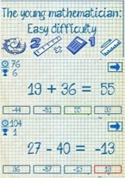 The young mathematician: Easy difficulty